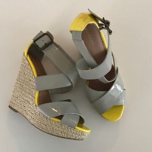 Xhilaration Wedges in Yellow and Gray SIZE 7.5